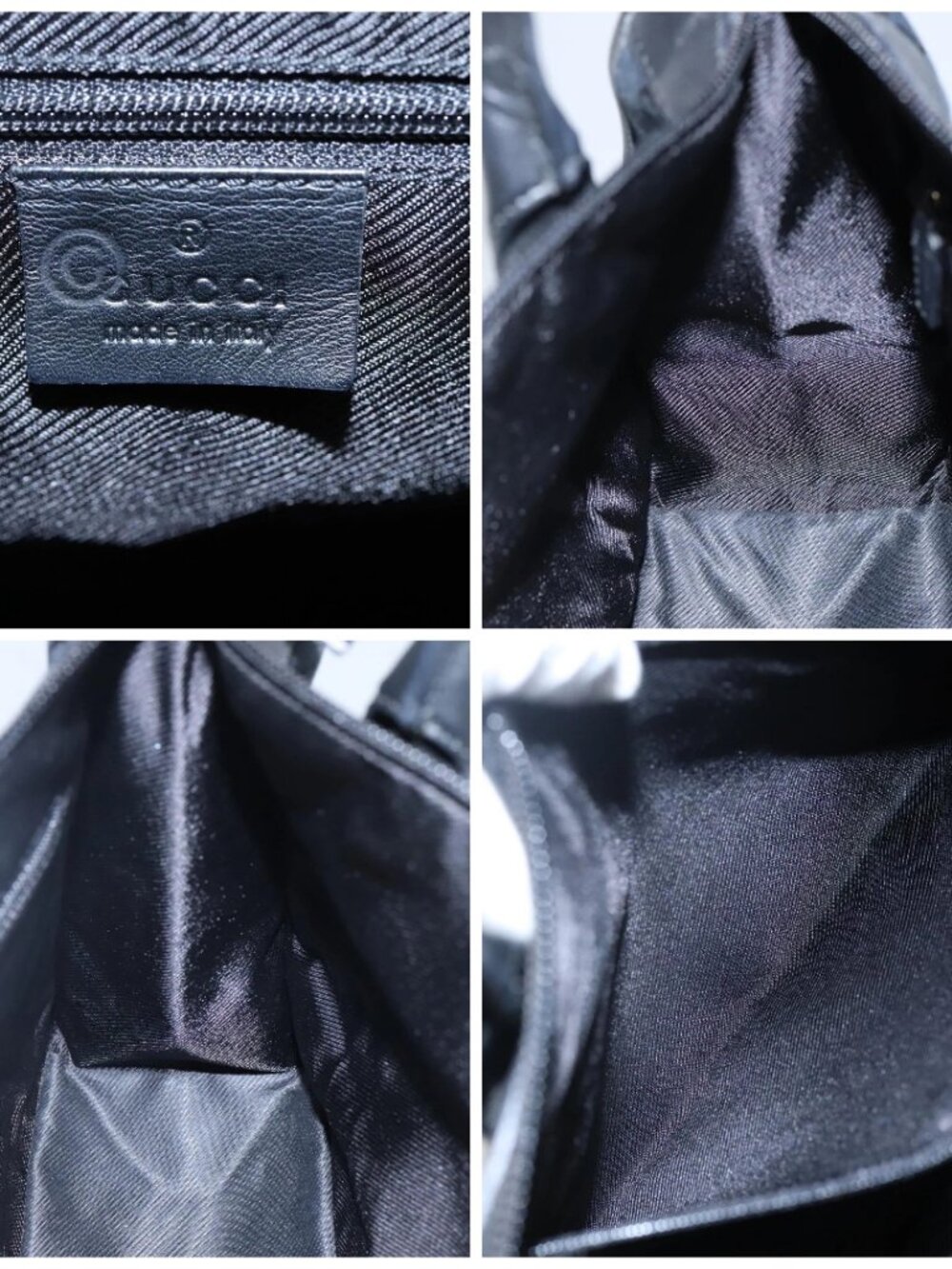 GUCCI GG Canvas Tote Bag Outlet Black Gold - Picture 15 of 16